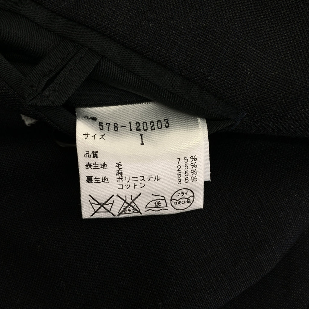 MARGARET HOWELL / マーガレットハウエル | × FOX BROTHERS フォックスブラザーズ ウール リネン 1B テーラードジャケット | 1 | レディース