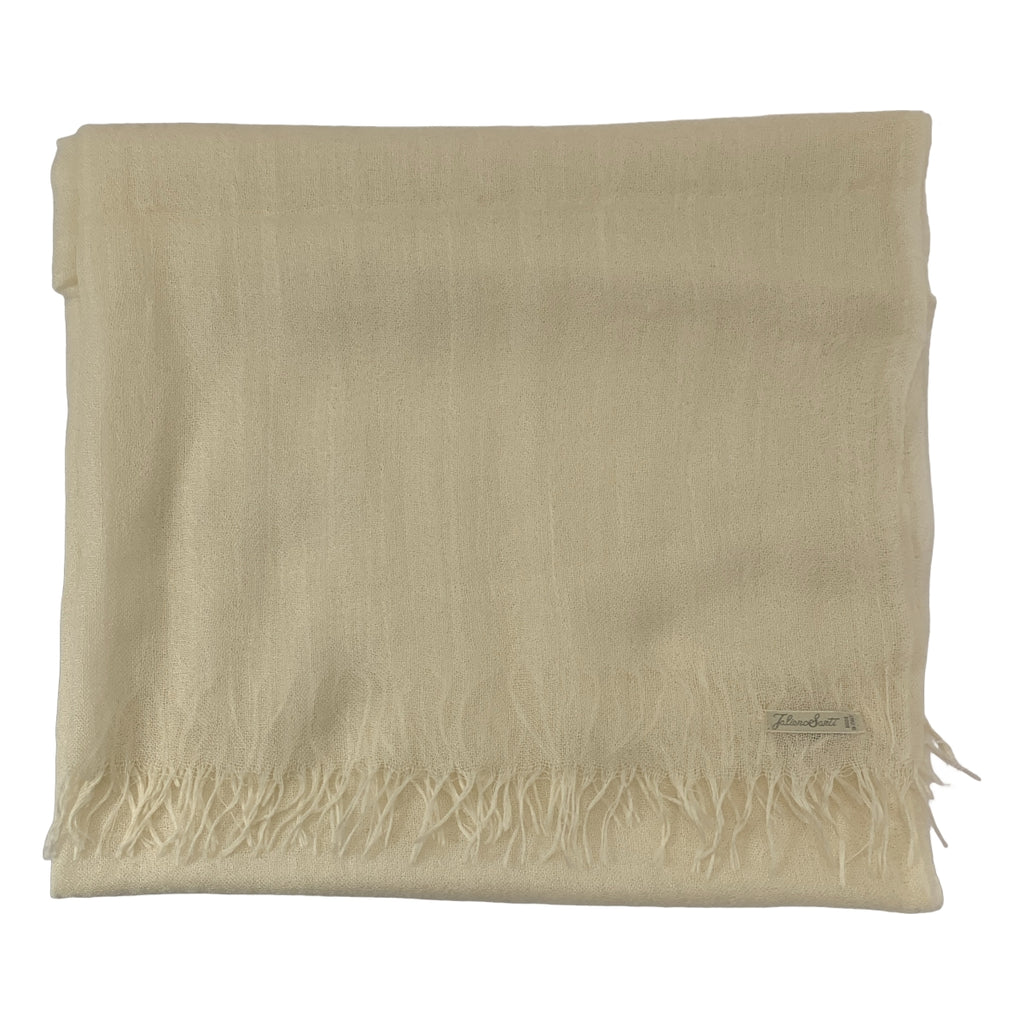 法利耶羅·薩蒂 |大號流蘇披肩 |象牙