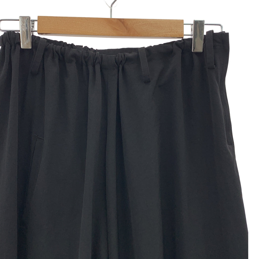 【美品】  Y's / ワイズヨウジヤマモト | 2018SS | トリアセテートポリエステル イージー ガウチョパンツ | 1 | ブラック | レディース