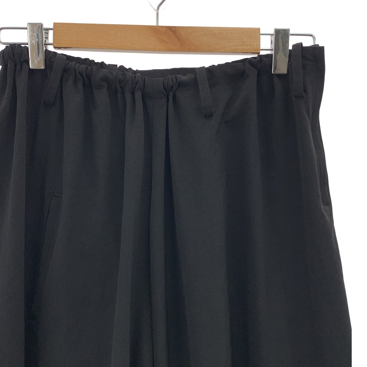 【美品】  Y's / ワイズヨウジヤマモト | 2018SS | トリアセテートポリエステル イージー ガウチョパンツ | 1 | ブラック | レディース