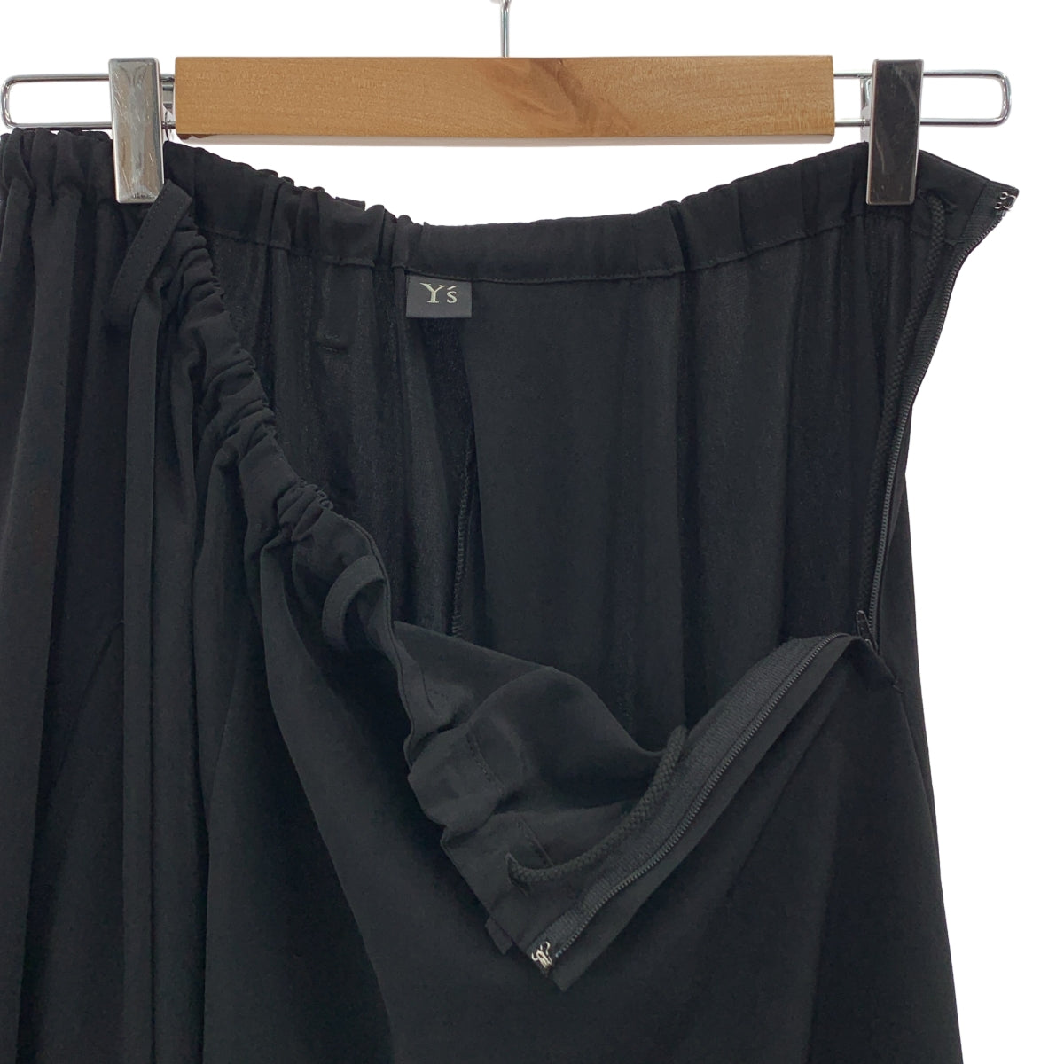 [狀況極佳] Y's / Y's Yohji Yamamoto | 2018 春夏 | 三醋酸聚酯纖維 Easy Gaucho 長褲 | 尺寸 1 | 黑色 | 女款