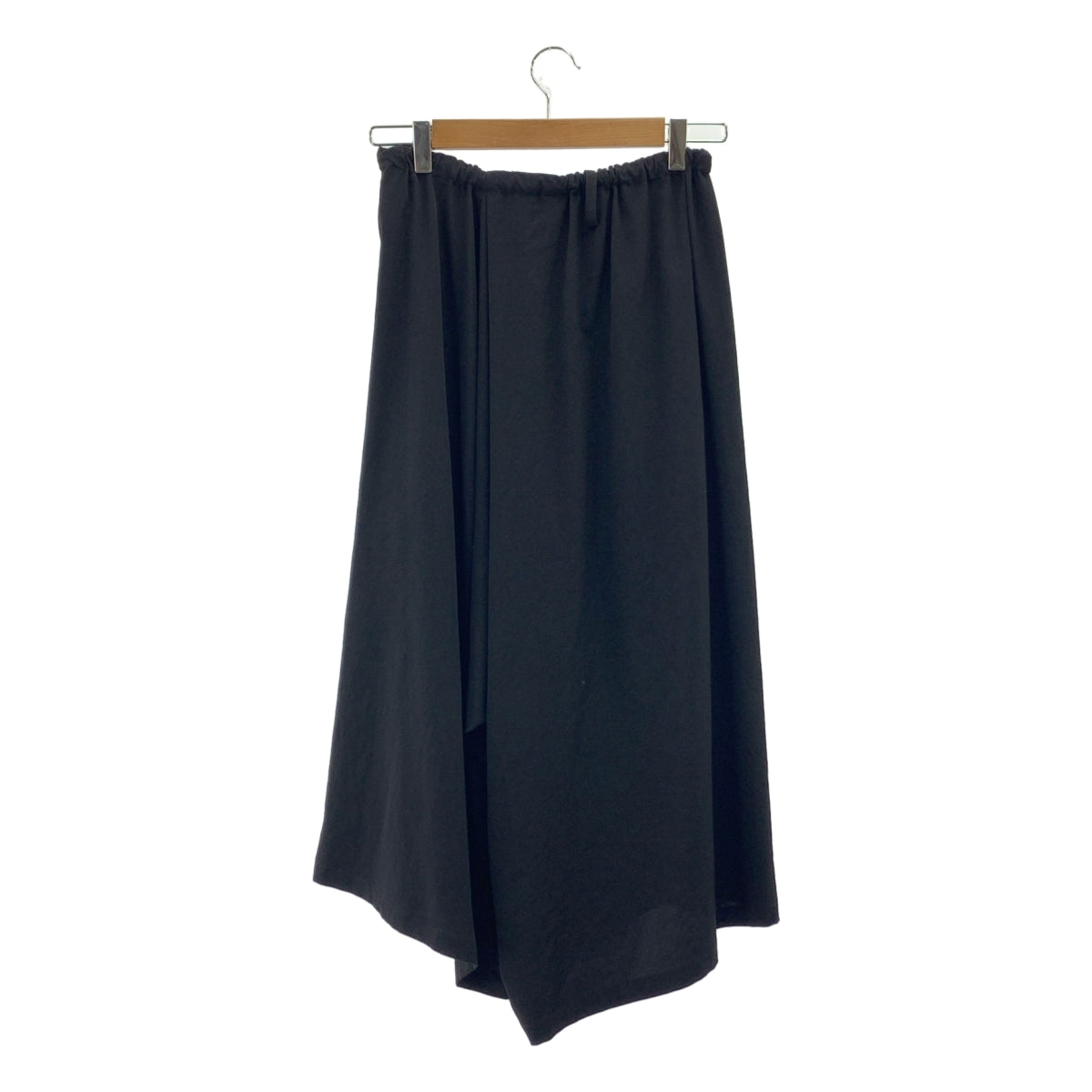 【美品】  Y's / ワイズヨウジヤマモト | 2018SS | トリアセテートポリエステル イージー ガウチョパンツ | 1 | ブラック | レディース