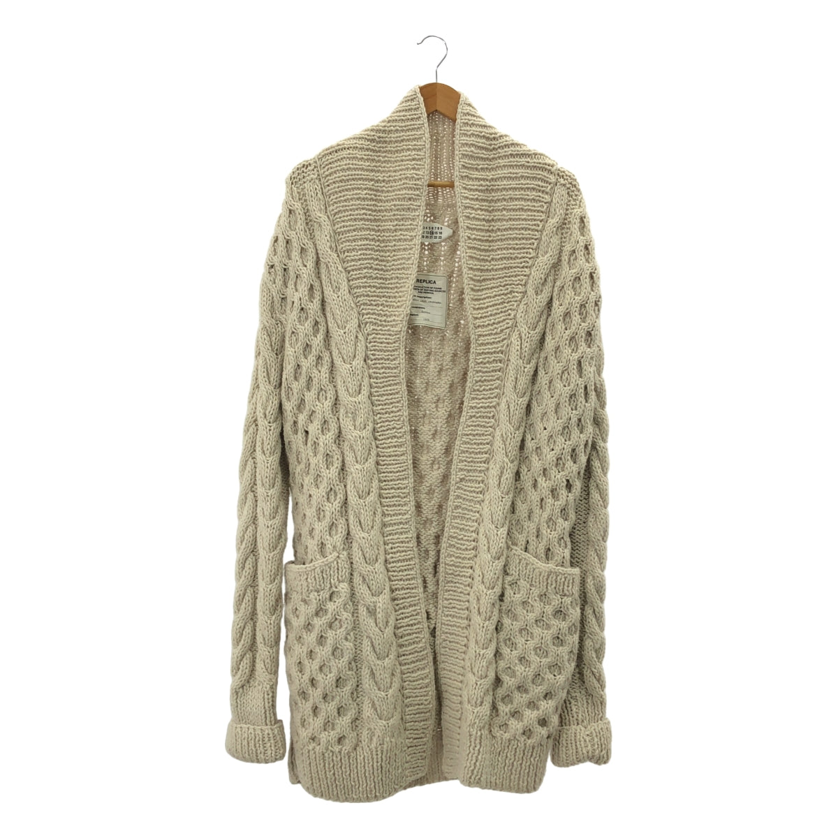 Maison Martin Margiela | 2009 秋冬系列 | 1969 復刻版絞花針織開襟衫 | 男款 | 小號