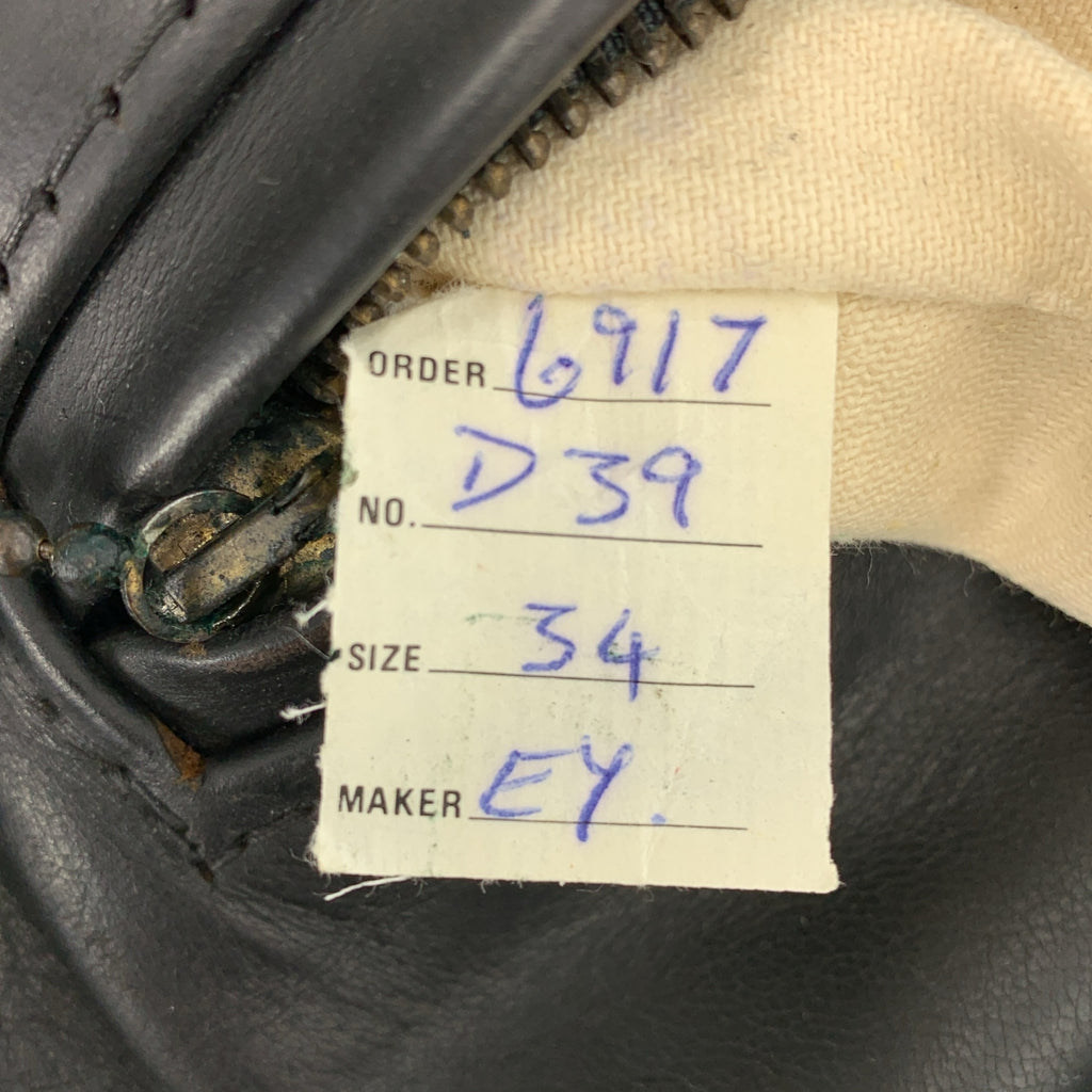 【成色極佳】AEROLEATHER | 20世紀90年代 | 真馬皮雙排扣騎手夾克 | 全襯裡 | 尺寸34 | 黑色 | 男士