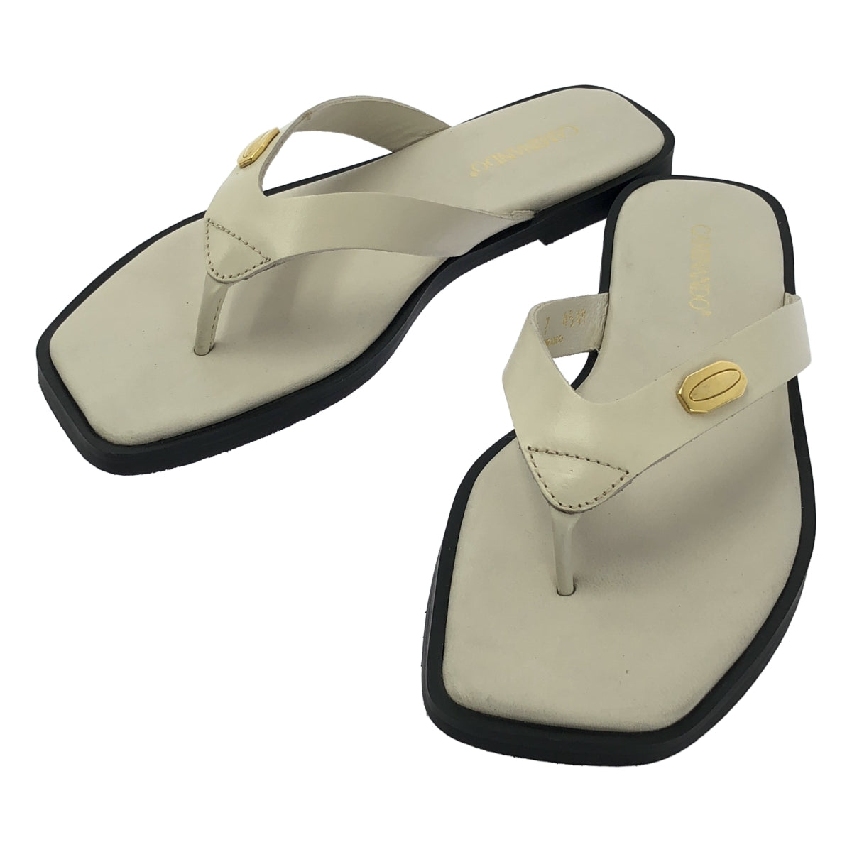 【美品】  Deuxieme Classe / ドゥーズィエムクラス | 2025SS | 【 CAMINANDO / カミナンド 】TONGS SANDAL / レザー トグル サンダル | 7 | ナチュラル系 | レディース