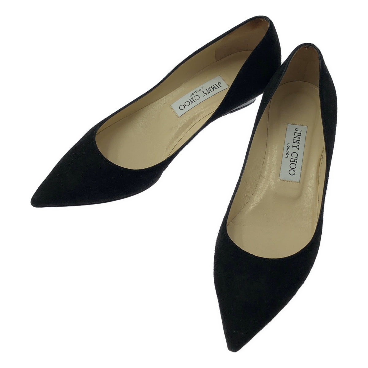 JIMMY CHOO / ジミーチュウ | スエード レザー ポインテッドトゥ パンプス | 37 | ブラック | レディース