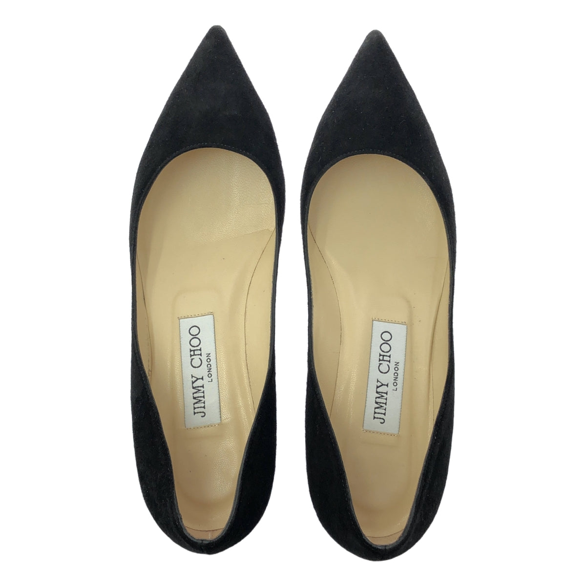 JIMMY CHOO / ジミーチュウ | スエード レザー ポインテッドトゥ パンプス | 37 | ブラック | レディース