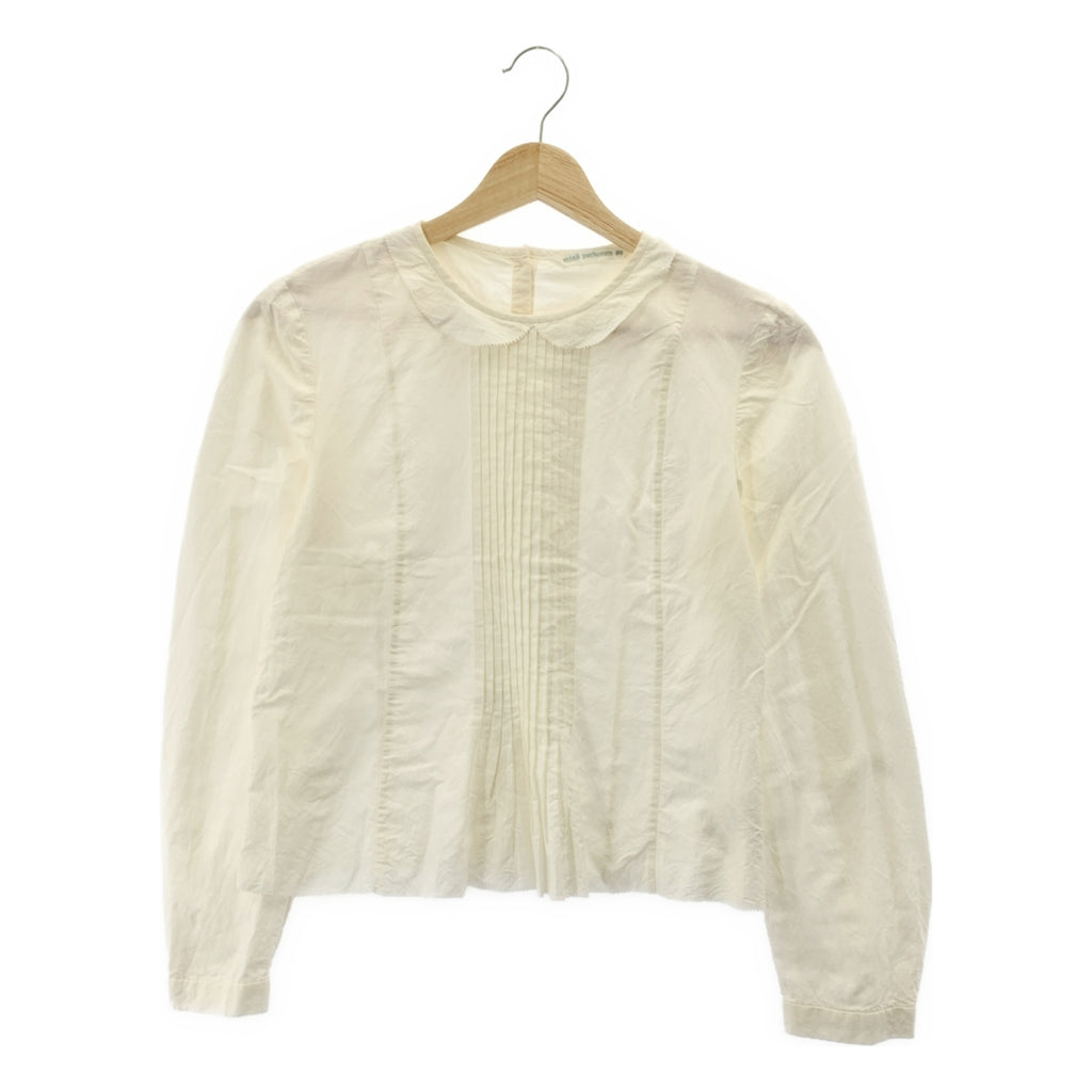 mina perhonen / ミナペルホネン | mountain bird コットン シルク ピンタック プルオーバーブラウス | 38 | ホワイト | レディース