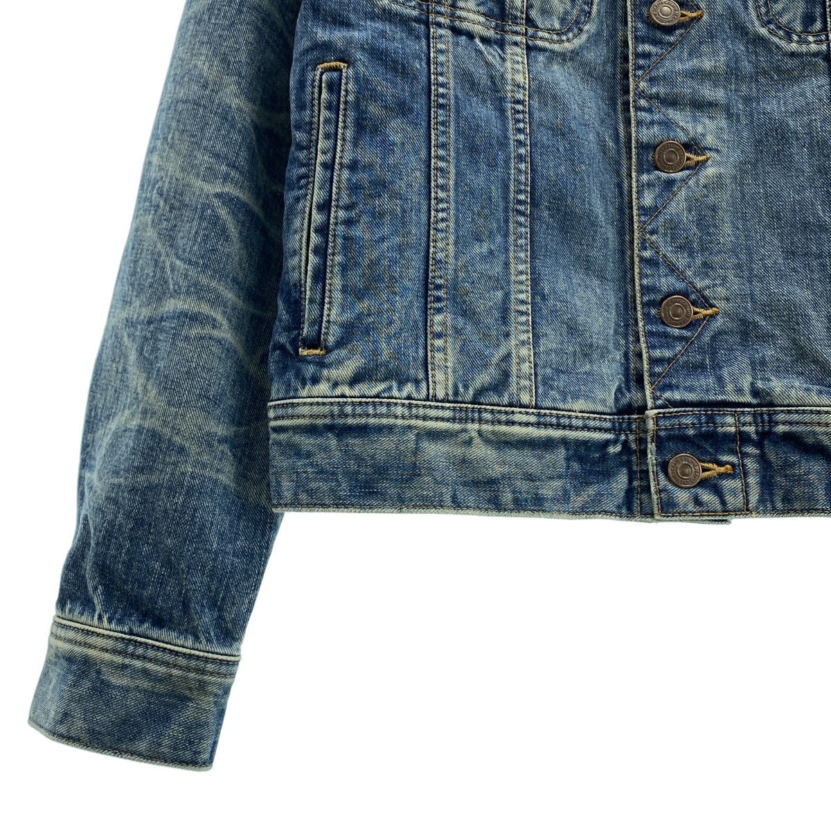 CELINE / セリーヌ | trucker jacket in denim ダメージ加工 デニム トラッカー ジャケット | M | レディース