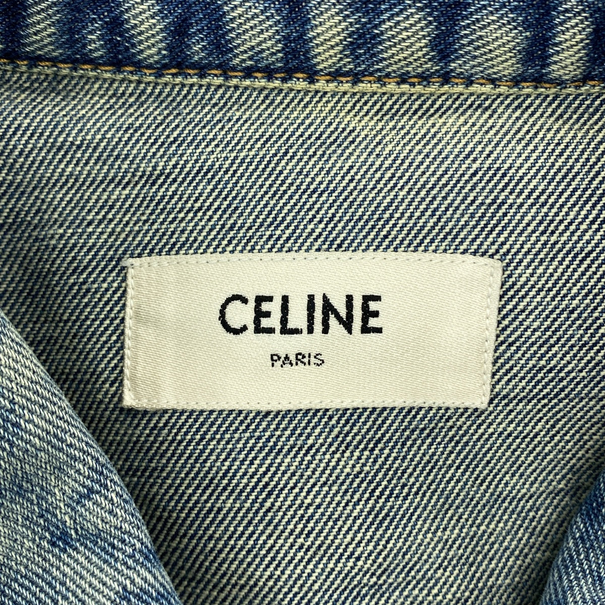 CELINE / セリーヌ | trucker jacket in denim ダメージ加工 デニム トラッカー ジャケット | M | レディース