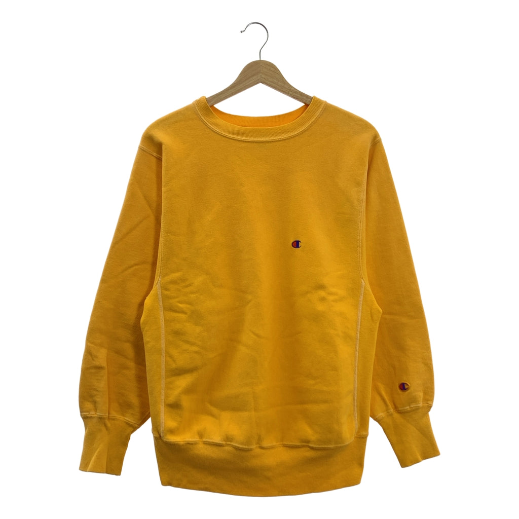 CHAMPION / チャンピオン | 90s ヴィンテージ REVERSE WEAVE リバースウィーブ クルーネック スウェット 無地 | M | イエロー | メンズ
