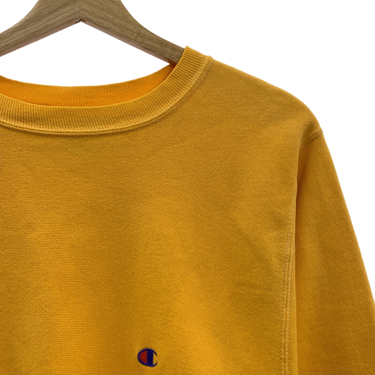 CHAMPION / チャンピオン | 90s ヴィンテージ REVERSE WEAVE リバースウィーブ クルーネック スウェット 無地 | M | イエロー | メンズ