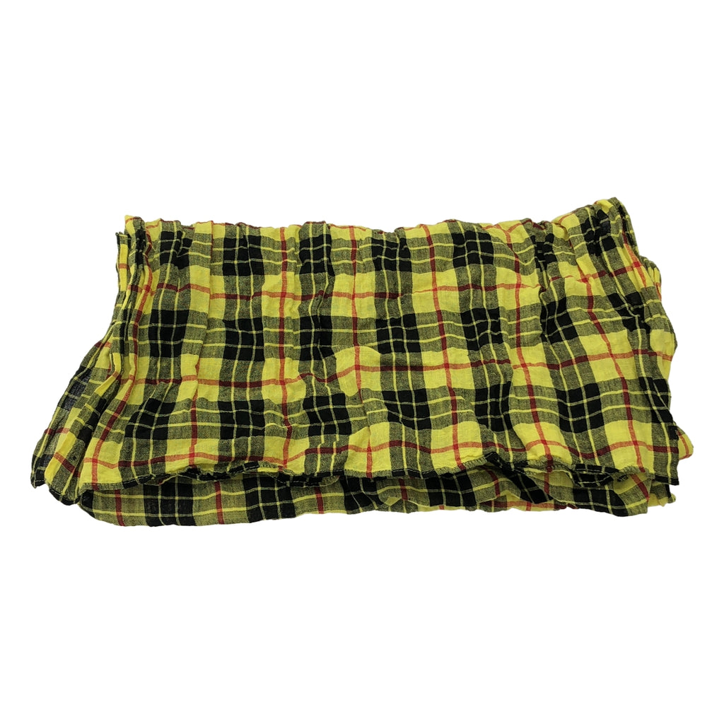 R&amp;D.M.Co / 올드 맨즈 재단사 | 주름 가공 린넨 타탄 체크 스톨 |