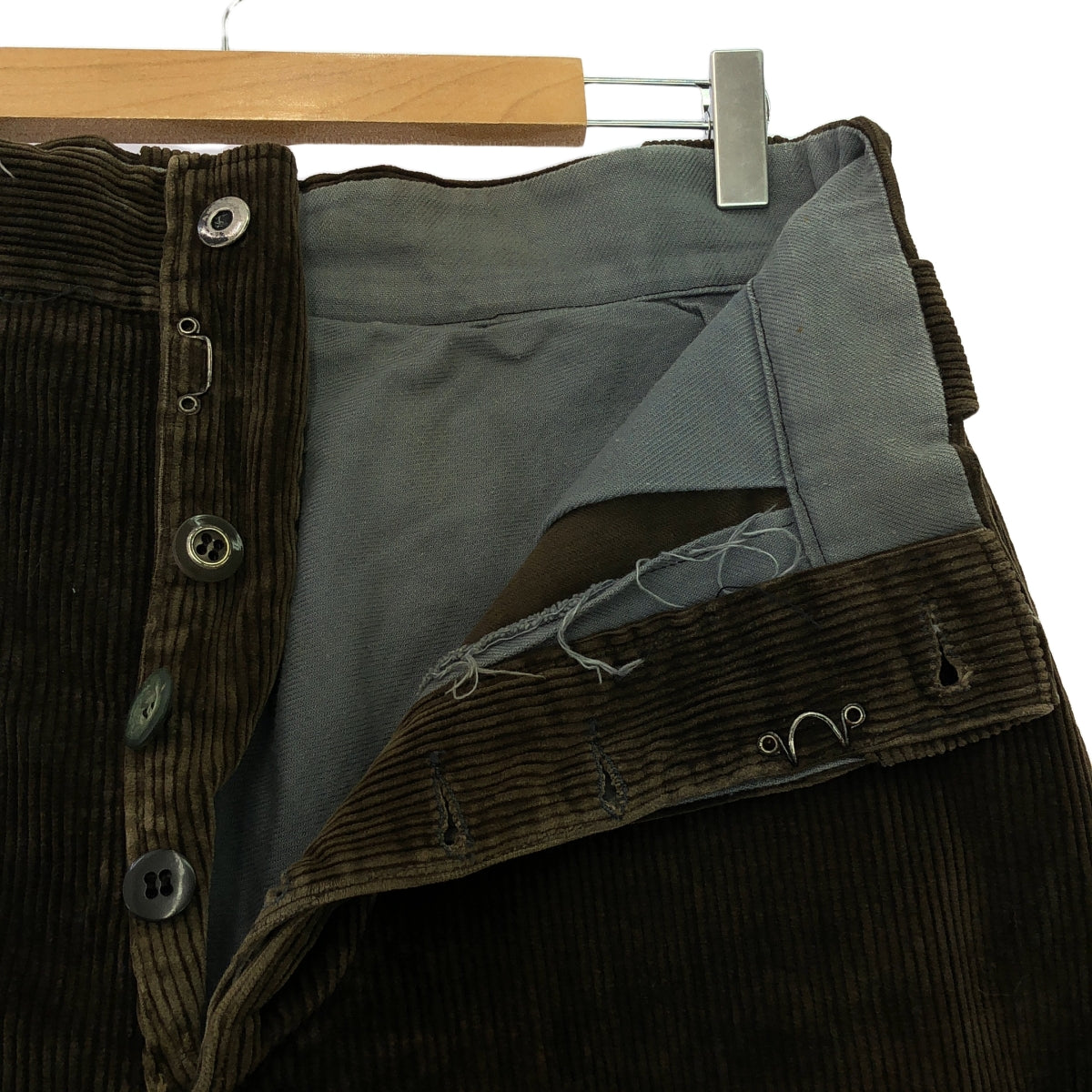 EURO VINTAGE / ユーロヴィンテージ | 推定40-50s ヴィンテージ Le Chamonix フレンチワーク コーデュロイパンツ | ブラウン | メンズ