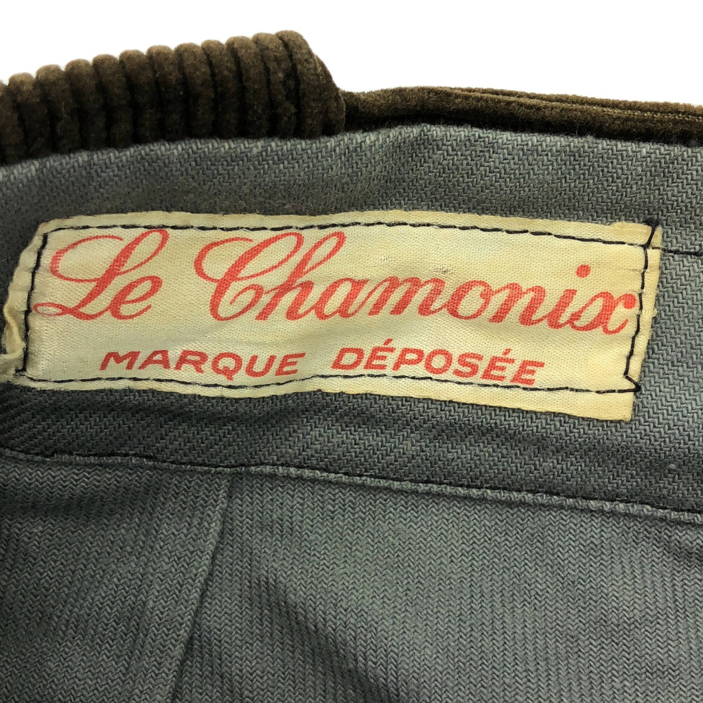 EURO VINTAGE / 유로 빈티지 | 추정 40-50s 빈티지 Le Chamonix 프렌치 워크 코듀로이 바지 | 브라운 | 남성