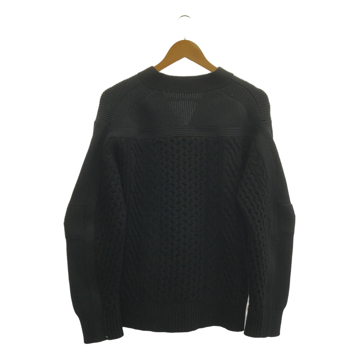 【美品】  sacai / サカイ | 2024AW | Knit Cardigan ジップアップ ニット カーディガン | 1 | ブラック | レディース