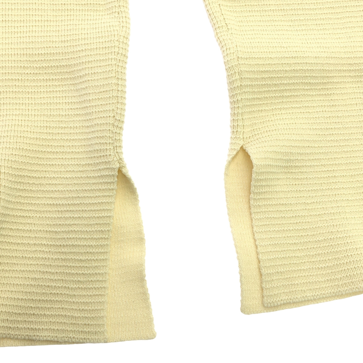 WCJ / ダブルシージェイ | スリット リブ ニット フレア イージー パンツ | F | アイボリー | レディース