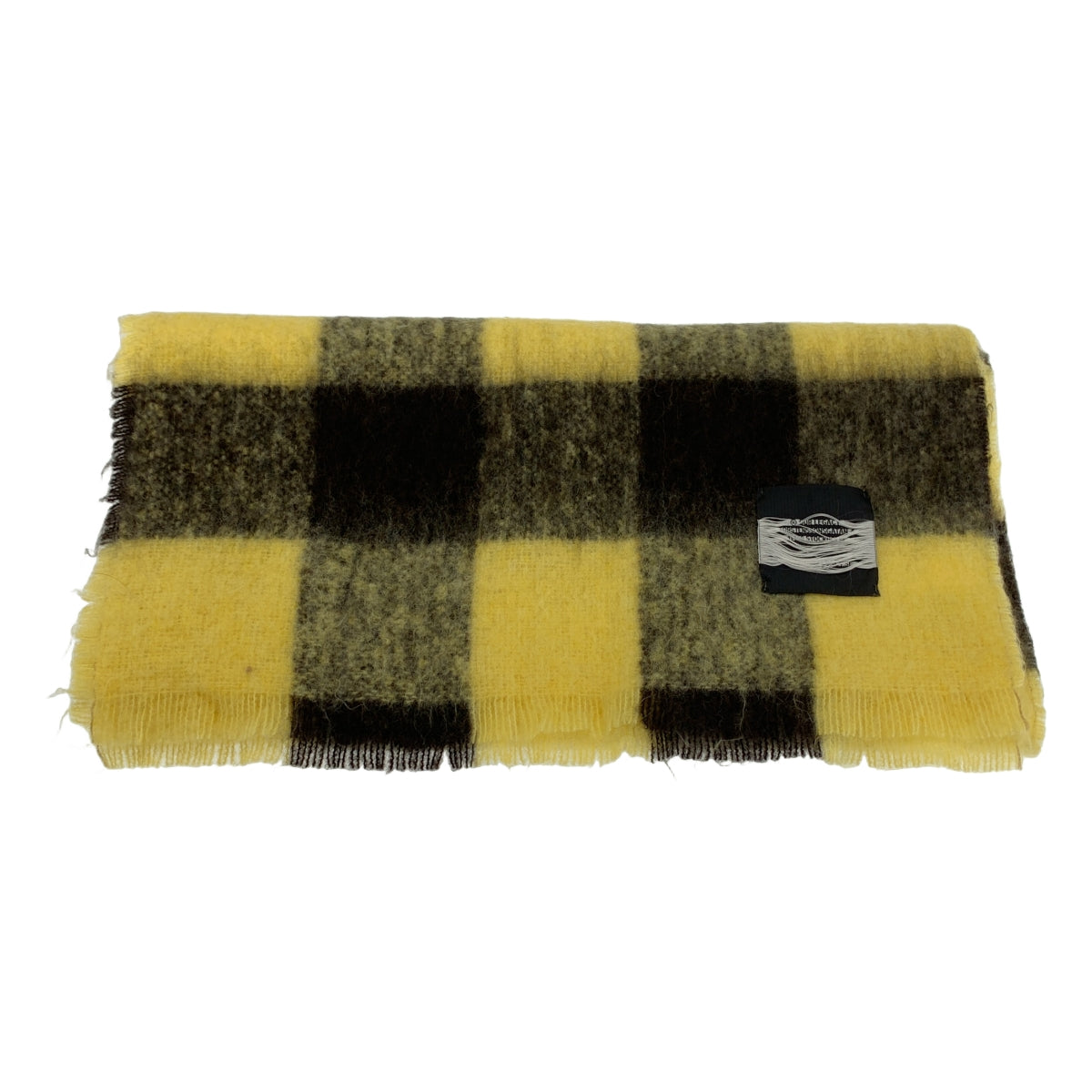 OUR LEGACY / 아워 레거시 | BLANKET SCARF 체크 블랭킷 스카프 머플러 | 옐로우 / 브라운 | 남성