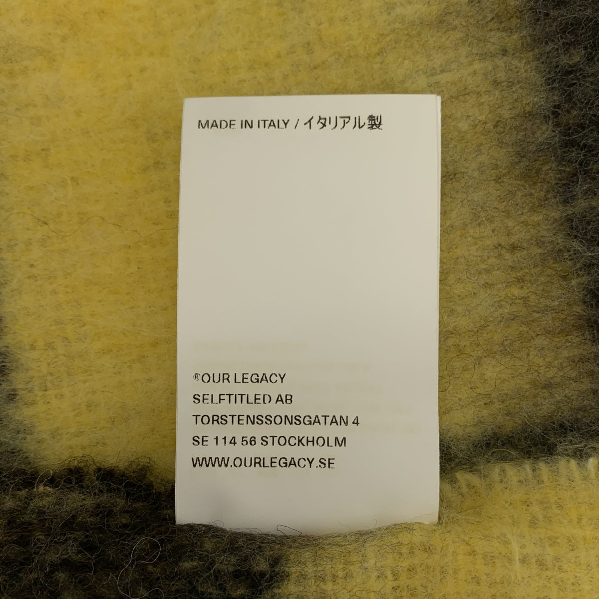 OUR LEGACY / アワーレガシー | BLANKET SCARF チェック ブランケット スカーフ マフラー | イエロー / ブラウン | メンズ