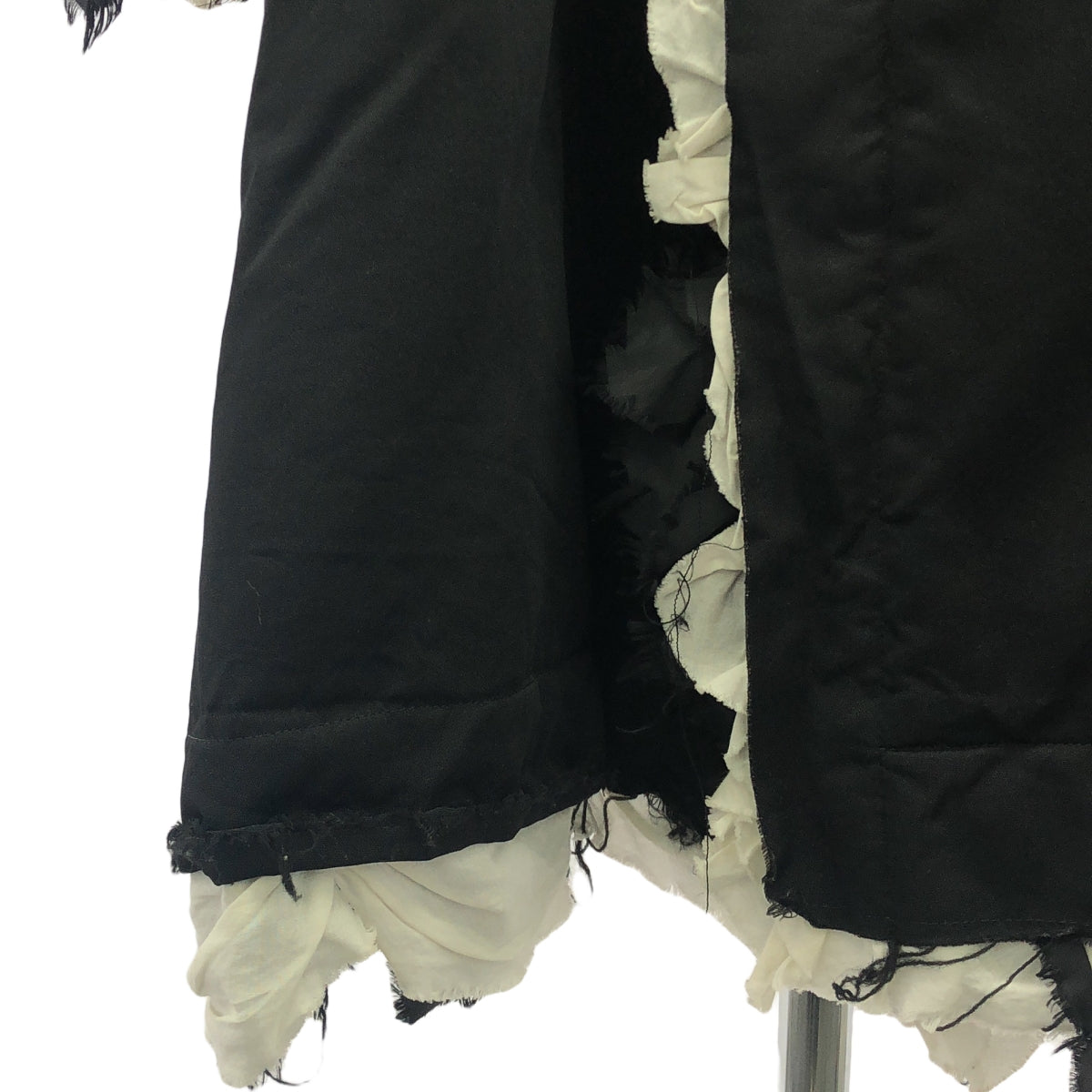 COMME des GARCONS / コムデギャルソン | 2018AW | Camp キャンプ /  ポリ縮絨 フリル ダブルコート | S | レディース