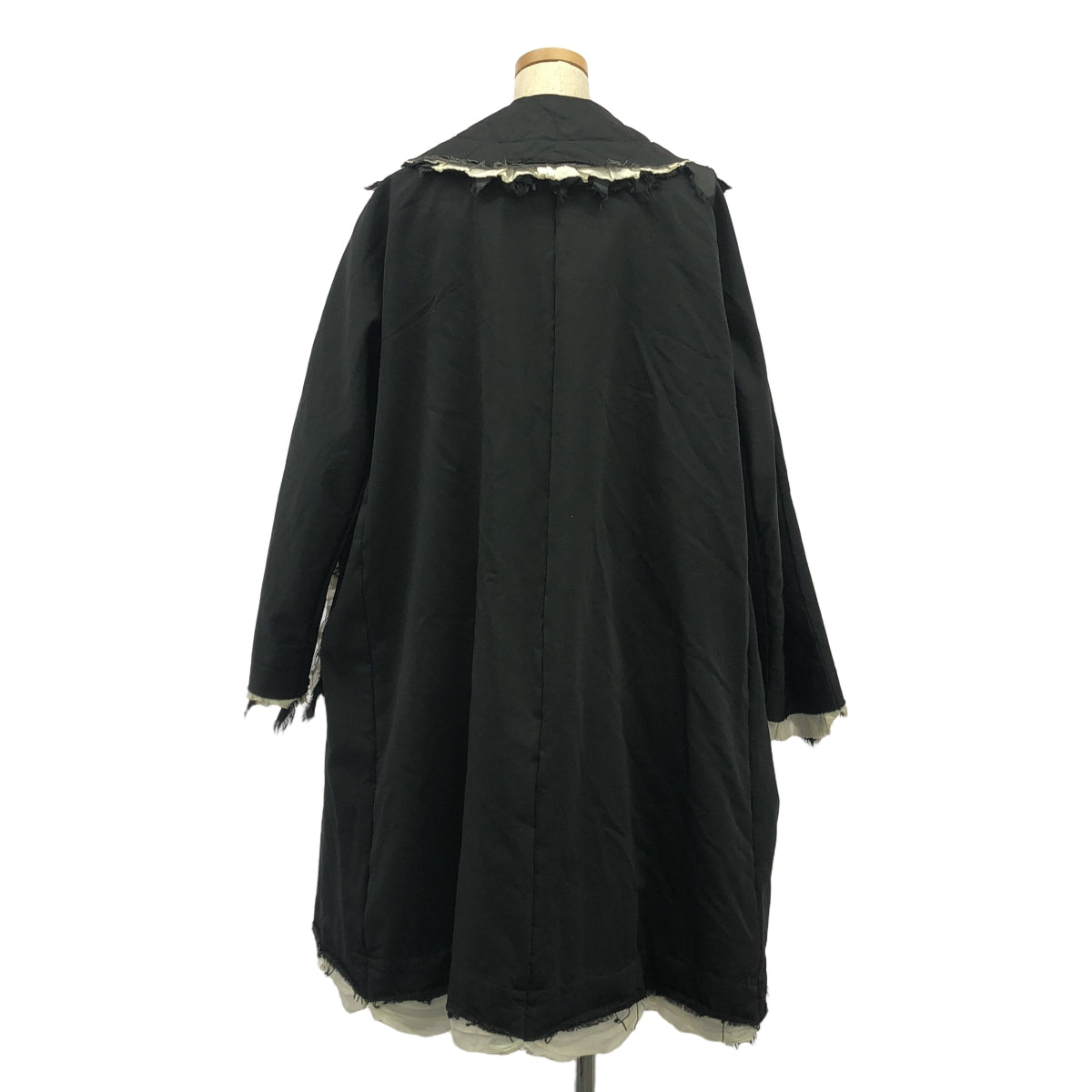 COMME des GARCONS / コムデギャルソン | 2018AW | Camp キャンプ /  ポリ縮絨 フリル ダブルコート | S | レディース