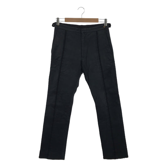 COMME des GARCONS HOMME PLUS | 2002AW | Cowhide leather inside-out double adjuster pants | S | Charcoal black | Men's