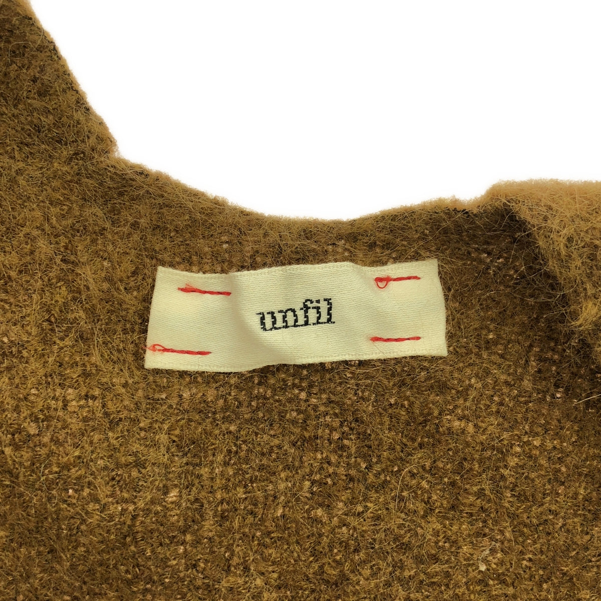 unfil / 암필 | stretch superkid mohair cardigan 가디건 | 1 | 브라운 | 여성