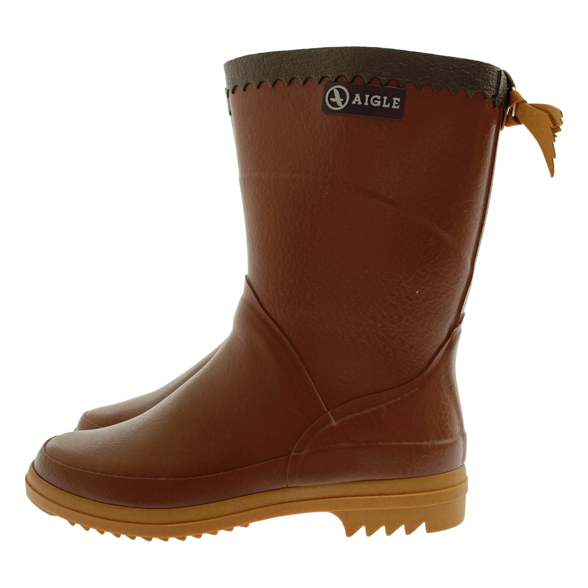 【美品】  AIGLE / エーグル | ビゾン ラバーレインブーツ | 35 | ブラウン | レディース