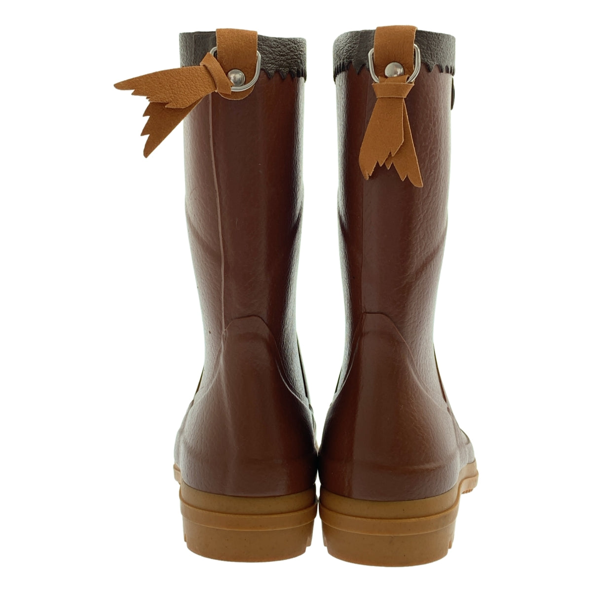【美品】  AIGLE / エーグル | ビゾン ラバーレインブーツ | 35 | ブラウン | レディース