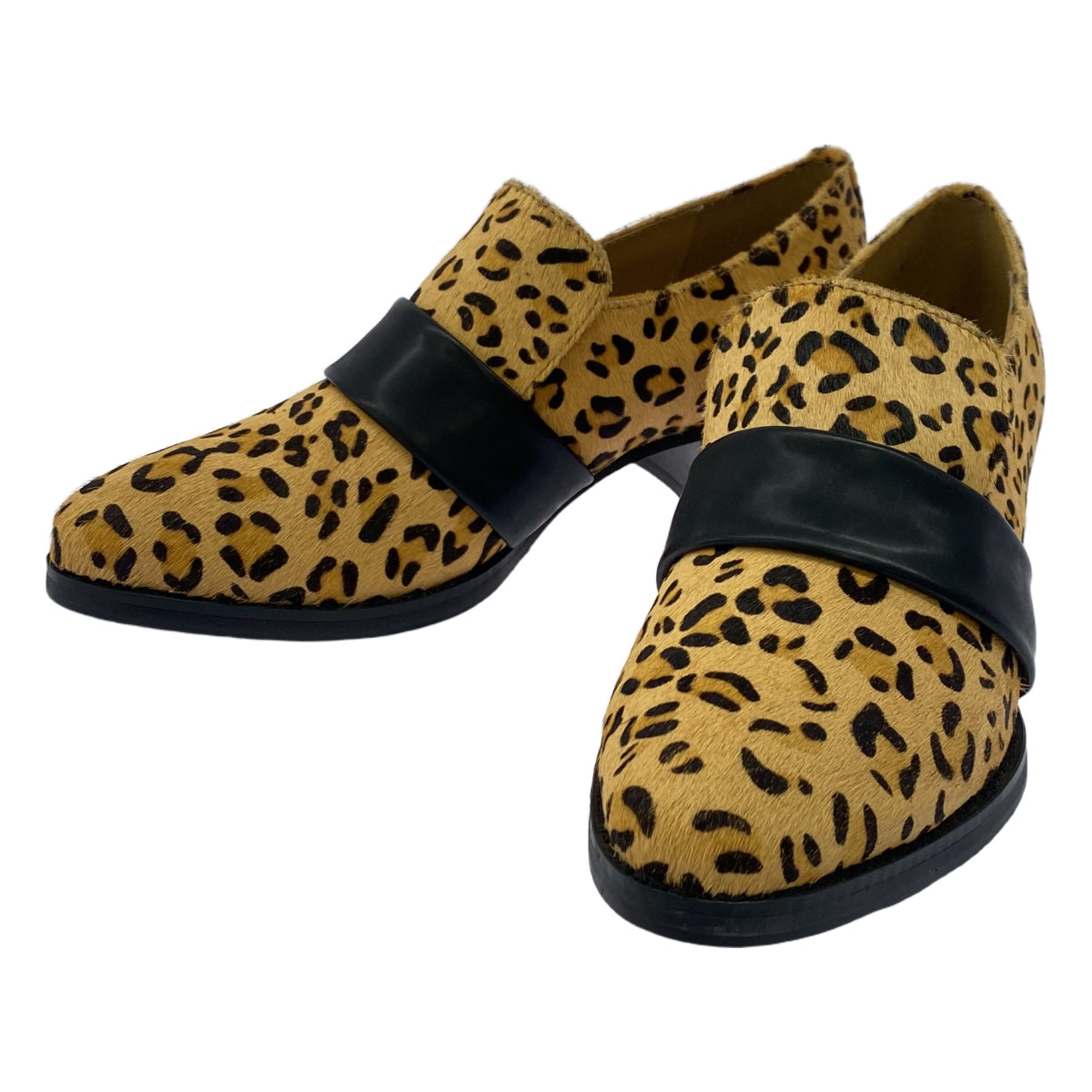 [新品] 美容與青春 |豹紋樂福鞋 | 35.5 |駱駝 |女性的