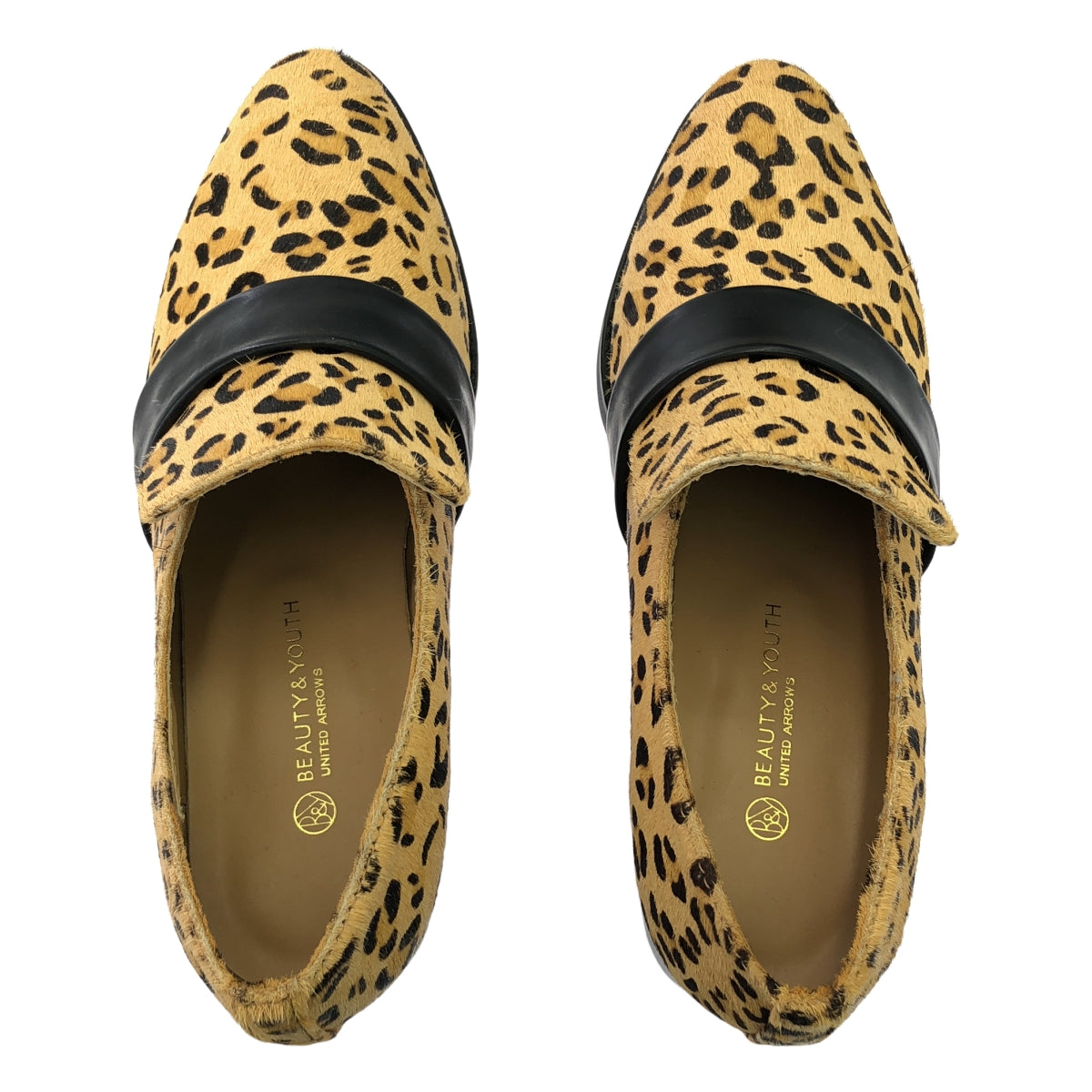 [新品] 美容與青春 |豹紋樂福鞋 | 35.5 |駱駝 |女性的