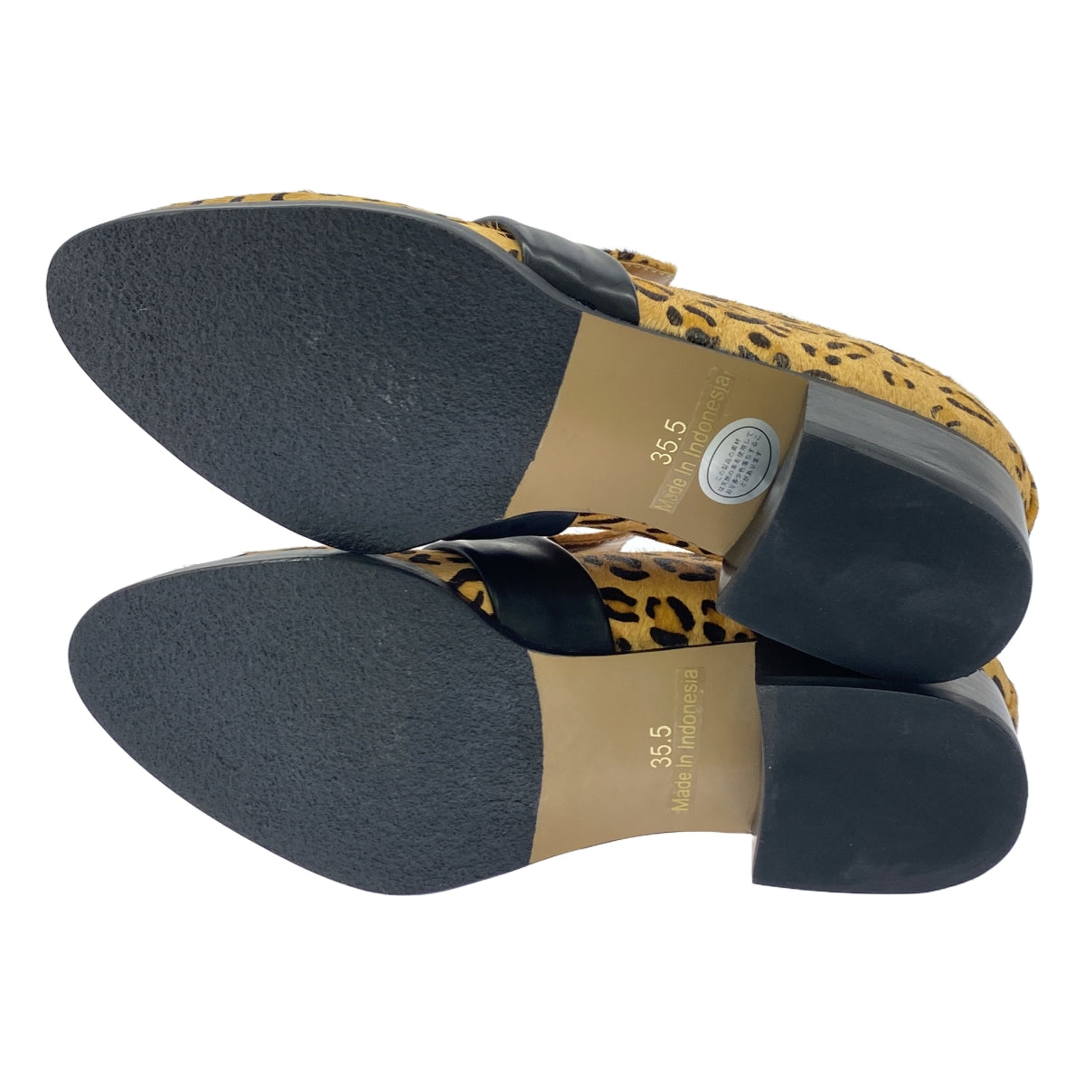 [新品] 美容與青春 |豹紋樂福鞋 | 35.5 |駱駝 |女性的