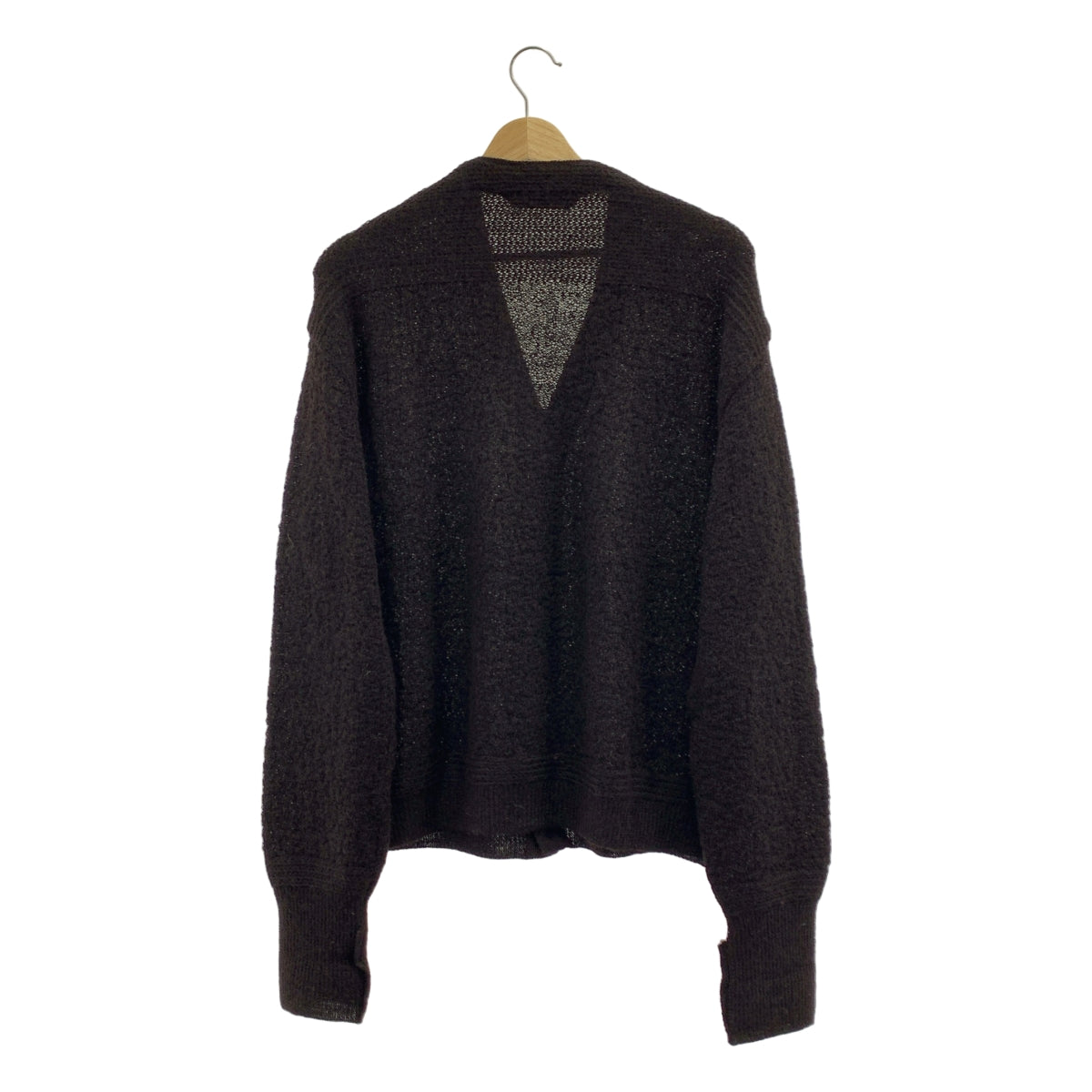AUBERGE / オーベルジュ | GUANICOE アルパカ Vネックカーディガン | 40 | ダークブラウン | レディース