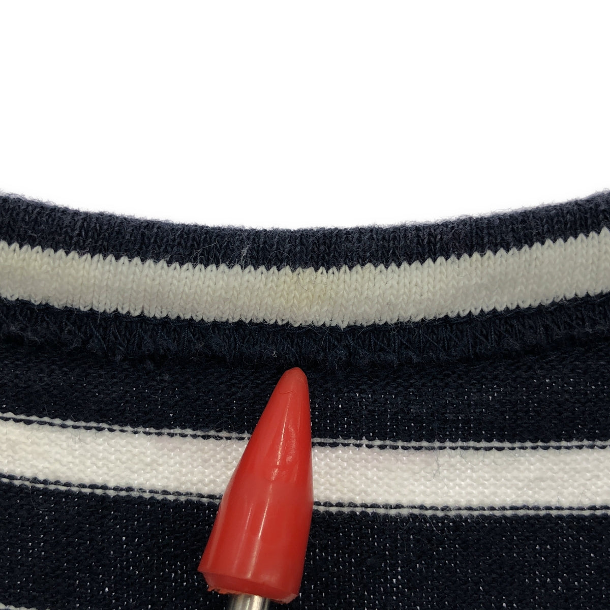 sacai / サカイ | コットン ボーダー ワンピース | 1 | ネイビー / ホワイト | レディース