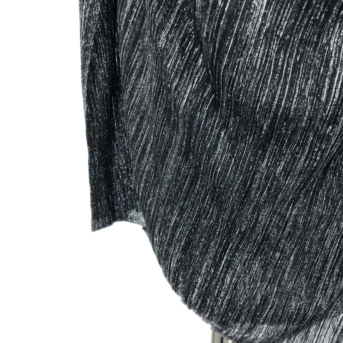 [Good Condition] PLEATS PLEASE ISSEY MIYAKE | Deformed Long Knit Cardigan | Size 3 | Gray/Silver | Women's