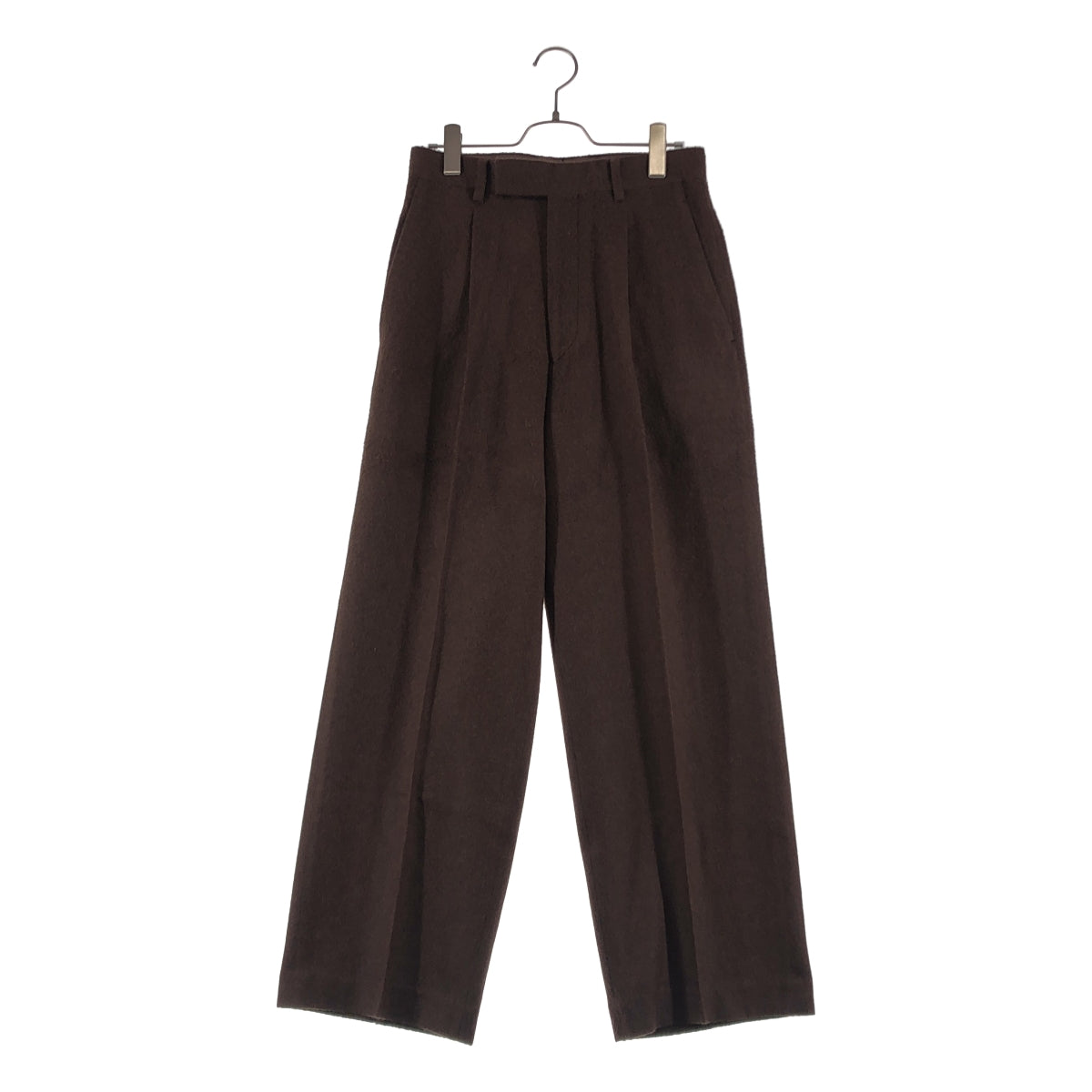 AURALEE / オーラリー | 2023AW | BABY CAMEL FLANNEL SLACKS ベビーキャメルフランネルスラックス | 1 | レディース