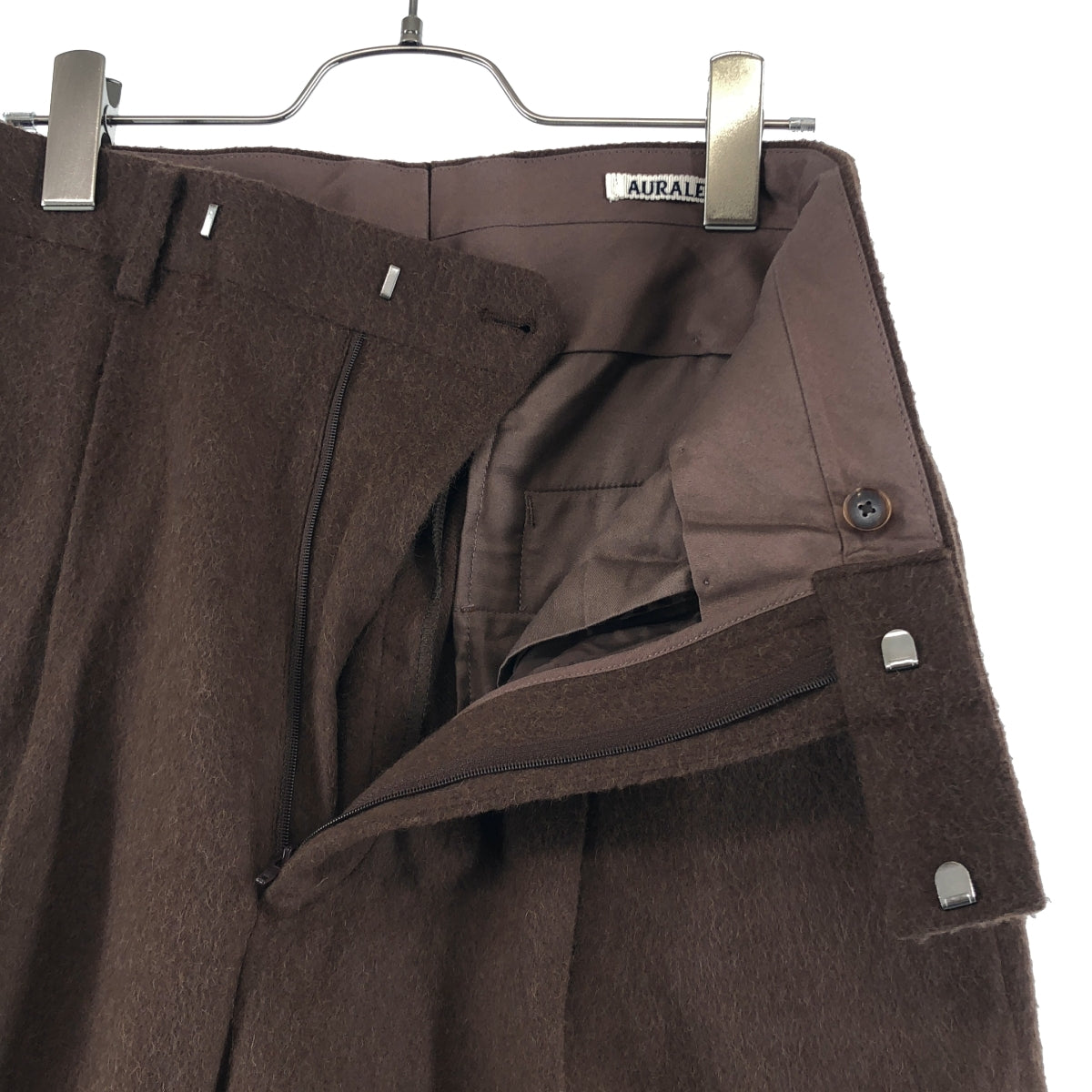 AURALEE / オーラリー | 2023AW | BABY CAMEL FLANNEL SLACKS ベビーキャメルフランネルスラックス | 1 | レディース