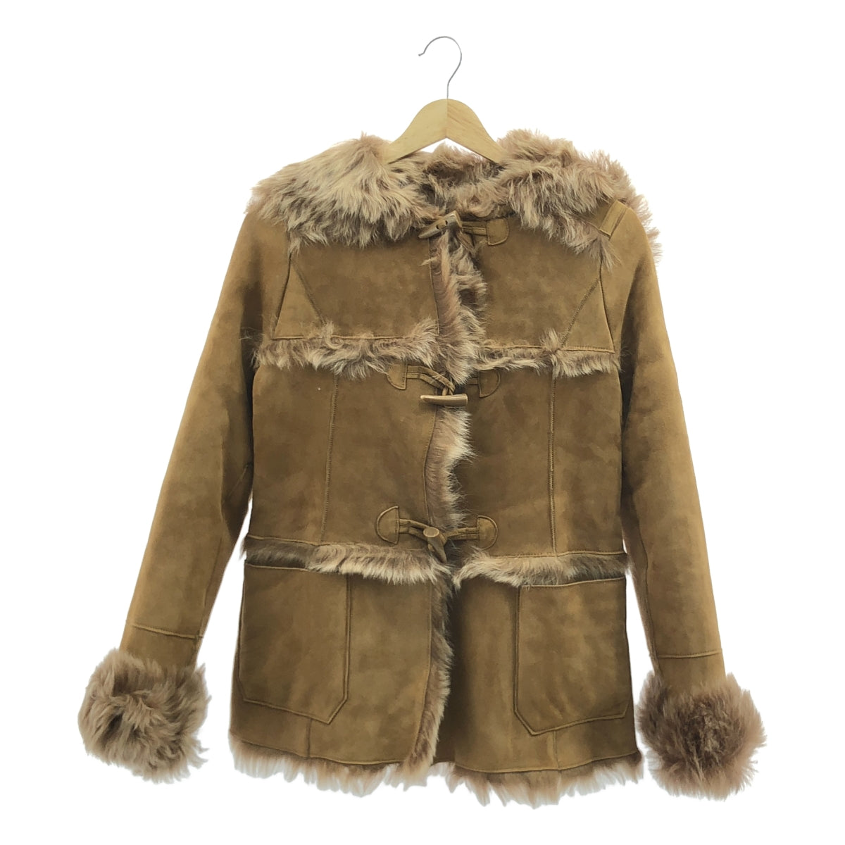 【美品】  BANANA REPUBLIC / バナナリパブリック | トグルボタン ムートンジャケット | XS | ブラウン | レディース