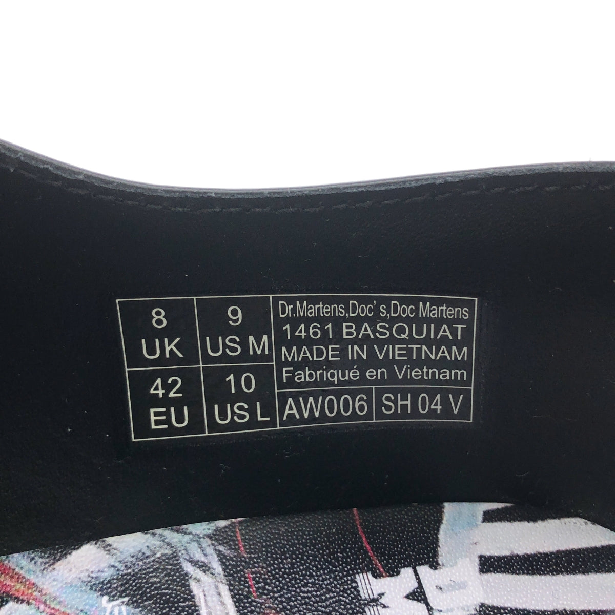 Dr.Martens / 닥터 마틴 | × BASQUIAT 바스키아 / 3 홀 가죽 신발 | UK8 | 남성