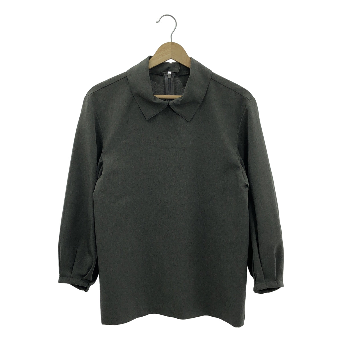 foufou / フーフー | shirts collar pullover blouse シャツカラー プルオーバーブラウス | グレー系 | レディース
