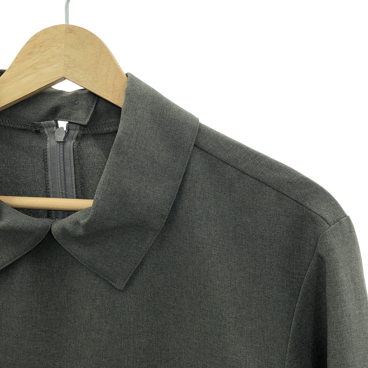 foufou / フーフー | shirts collar pullover blouse シャツカラー プルオーバーブラウス | グレー系 | レディース