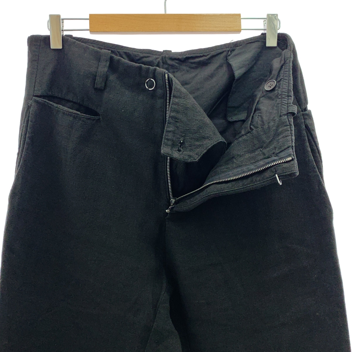 ATELIER SUPPAN / 아틀리에스판 | 린넨 제품 염색 라운드 후크 트라우저 바지 |