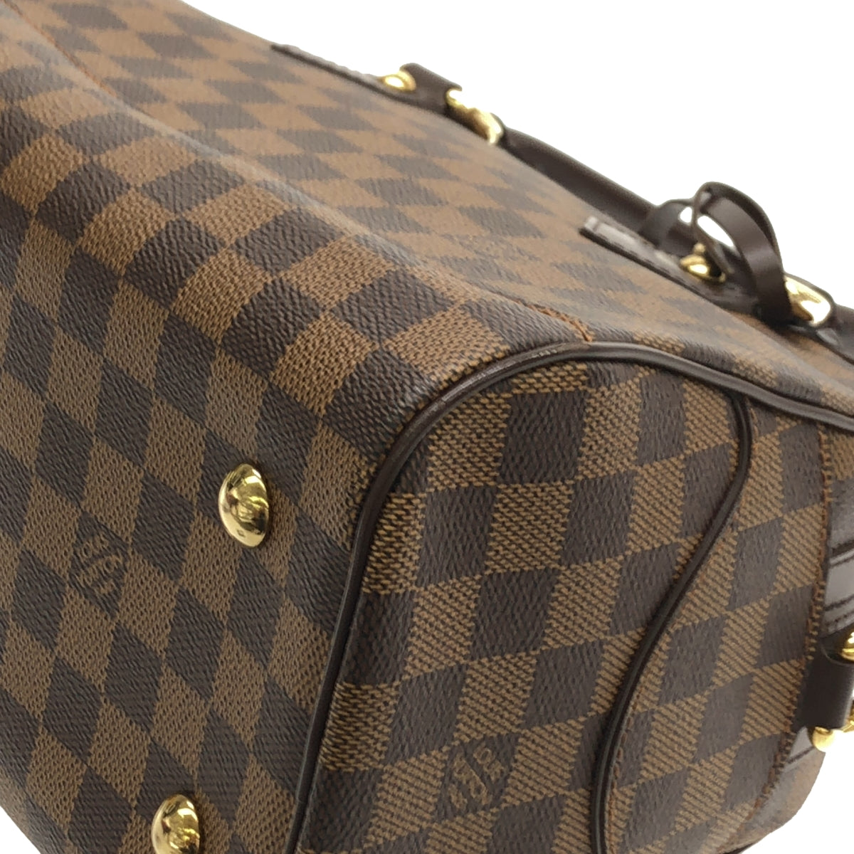 【美品】  Louis Vuitton / ルイヴィトン | N60008 / ダミエ ドゥオモ  レザー ハンドバッグ | ブラウン | レディース