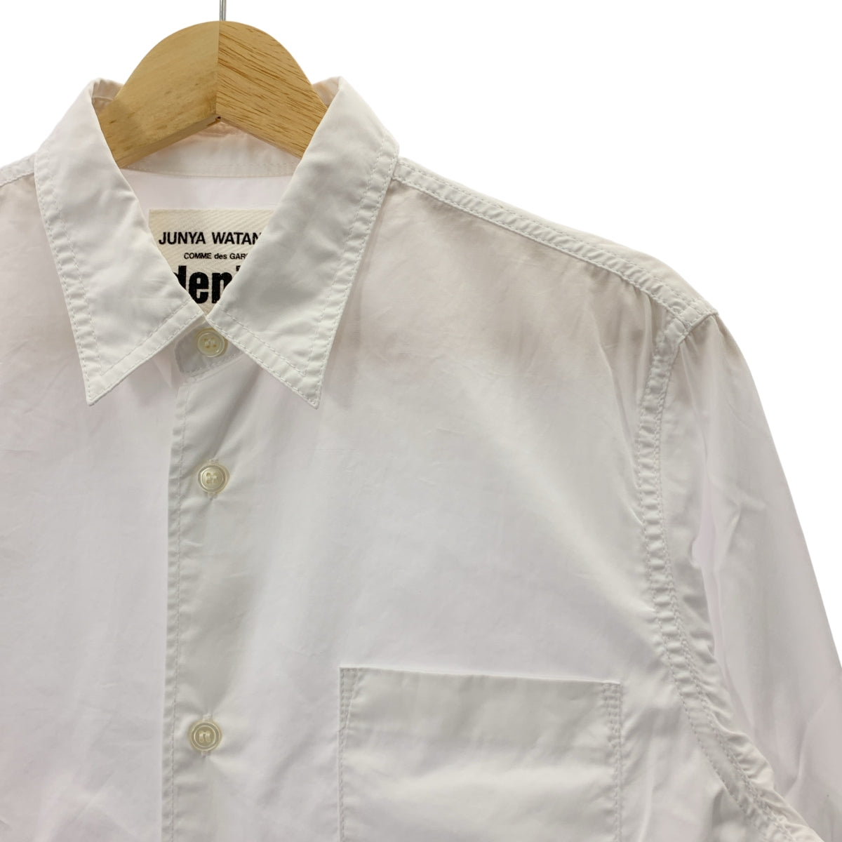 JUNYA WATANABE COMME des GARCONS / 준야와타나베 | 2020SS | denim 코튼 셔링 블라우스 | XS | 화이트 | 여성