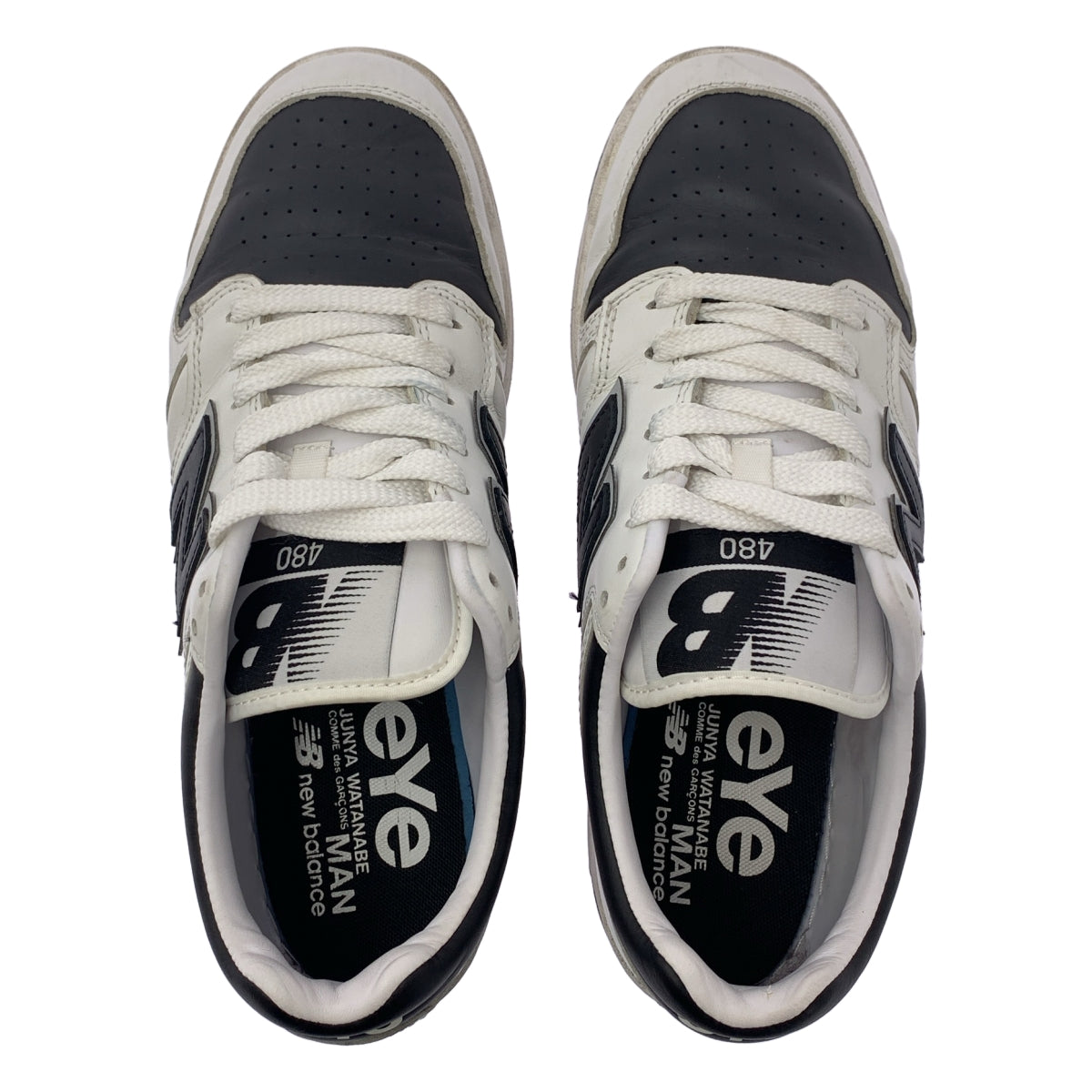 渡邊淳彌 (JUNYA WATANABE) COMME des GARÇONS MAN | 2021 春夏系列 | x NEW BALANCE BB480LMA 牛皮運動鞋 | 26 碼 | 白/黑 | 男款