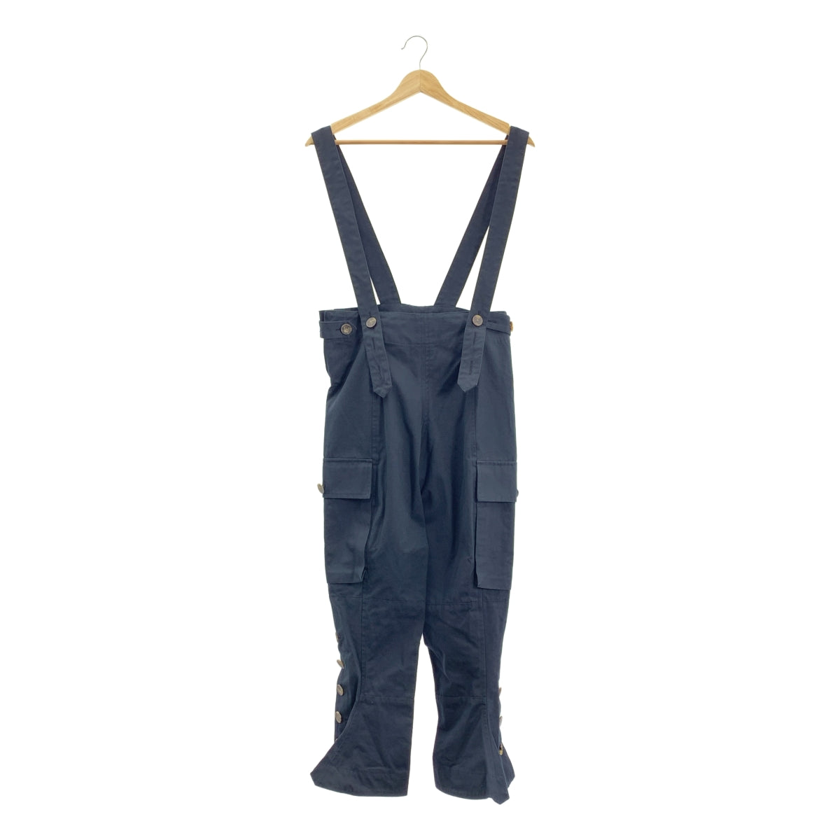 MARNI / マルニ | コットン ハイウエスト オールインワン パンツ | 40 | ネイビー | レディース