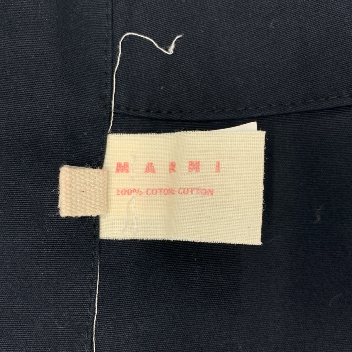 MARNI / 마르니 | 코튼 하이 웨스트 올인원 팬츠 | 40 | 네이비 | 여성