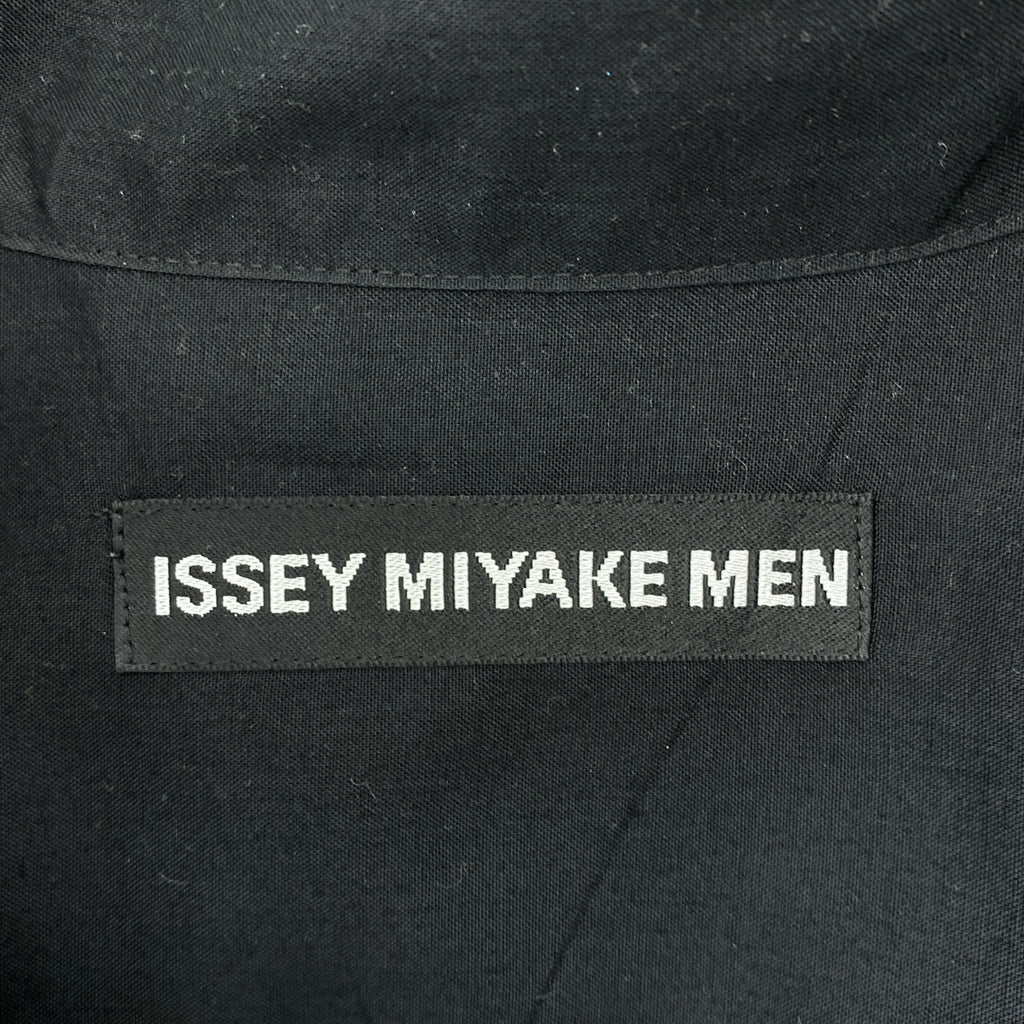 【미품】 ISSEY MIYAKE MEN / 이세이 미야 케멘 | 와셔 스탠드 컬러 셔츠 | 1 | 블랙 | 남성