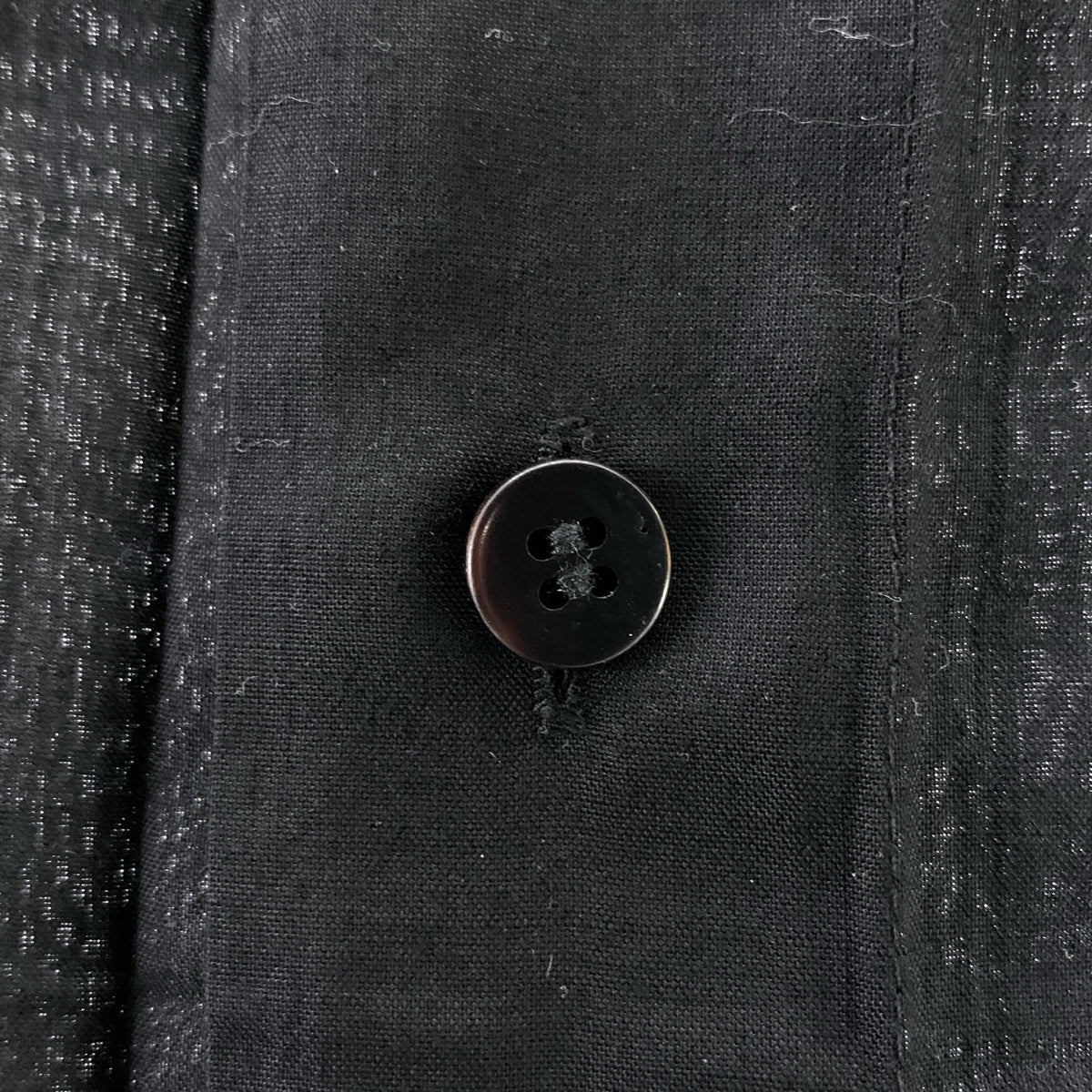 【미품】 ISSEY MIYAKE MEN / 이세이 미야 케멘 | 와셔 스탠드 컬러 셔츠 | 1 | 블랙 | 남성