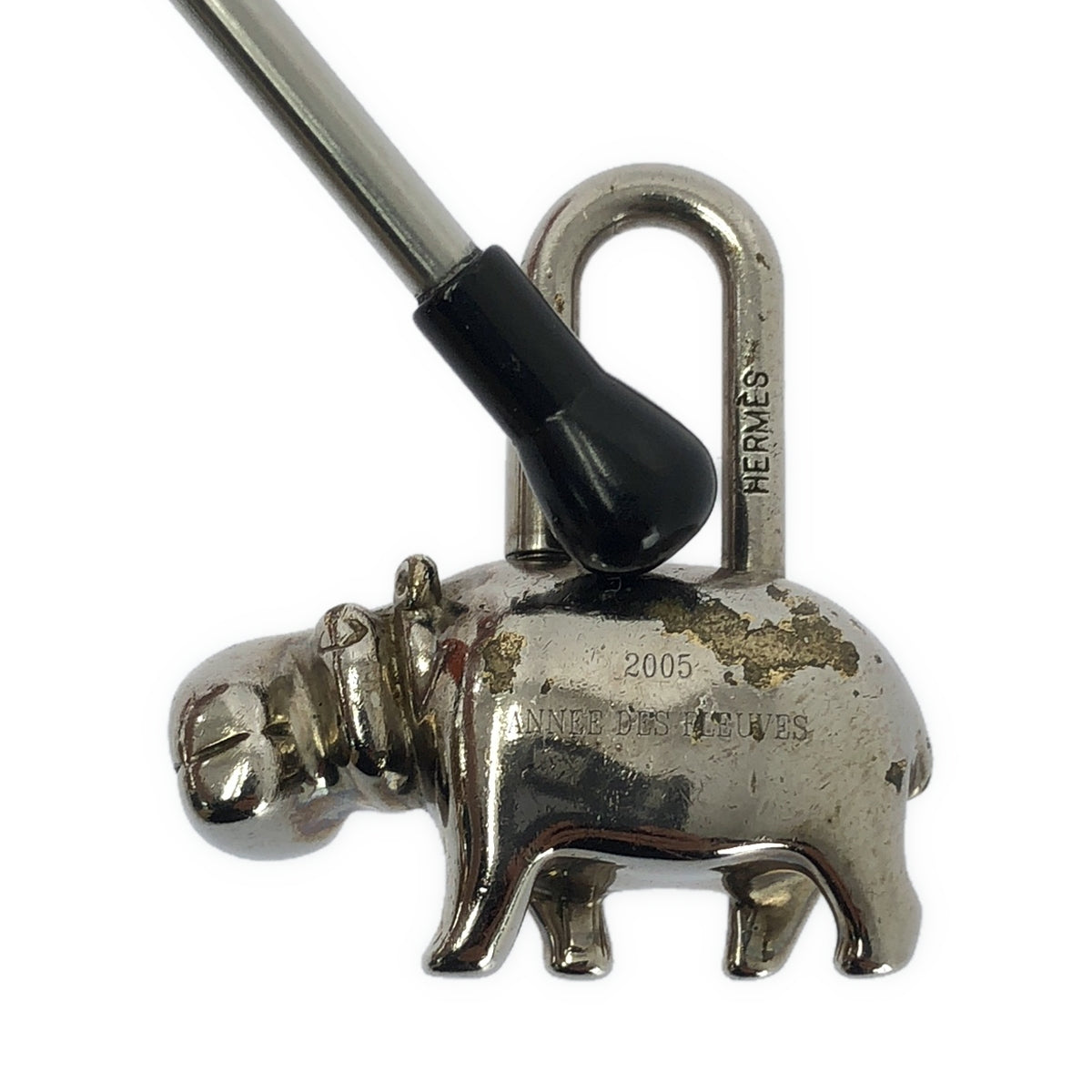 HERMES/愛馬仕| ANNÉE DES FLEUVES 2005 河馬 Cadena 包款 |銀